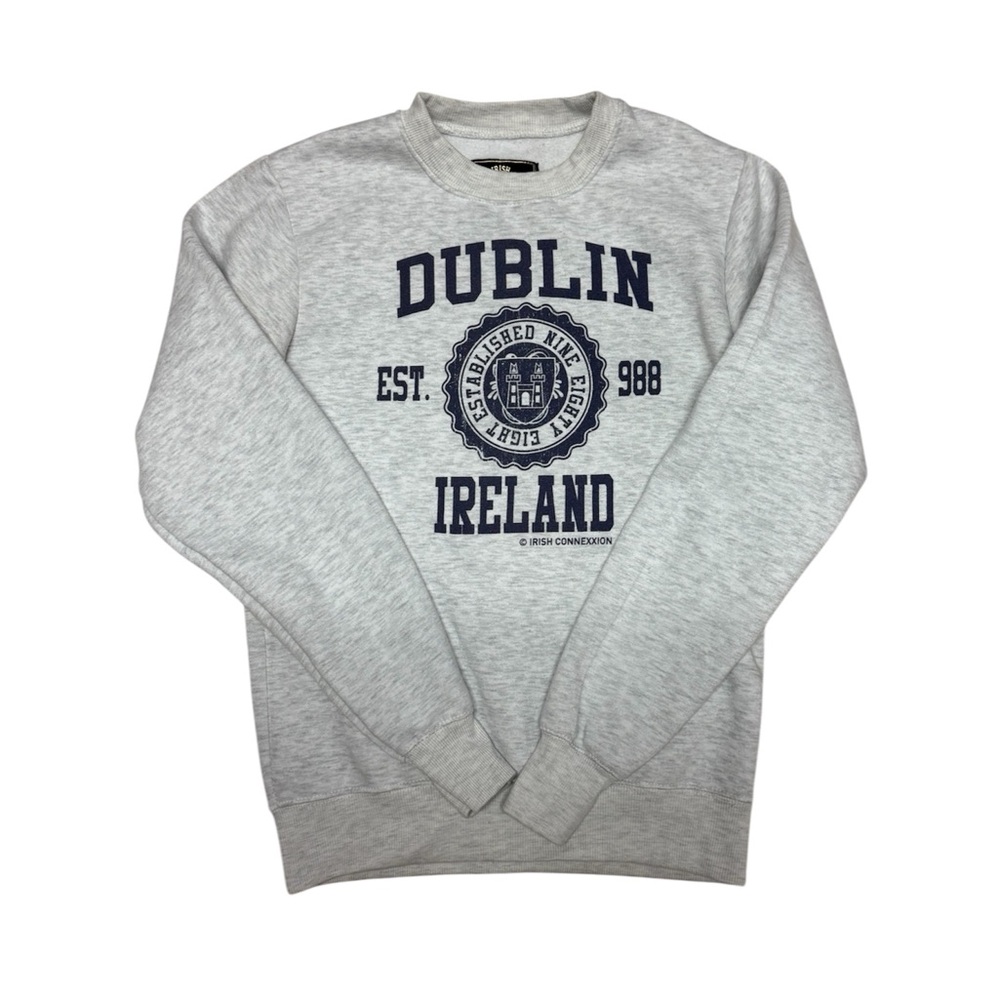 Grey Irish connexxion Dublin Ireland crewneck